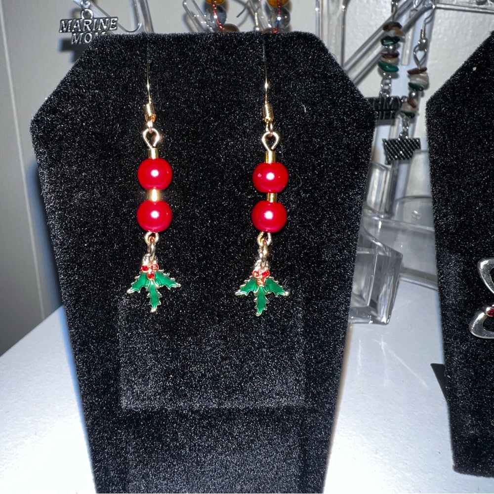 Festive holiday inspired earrings